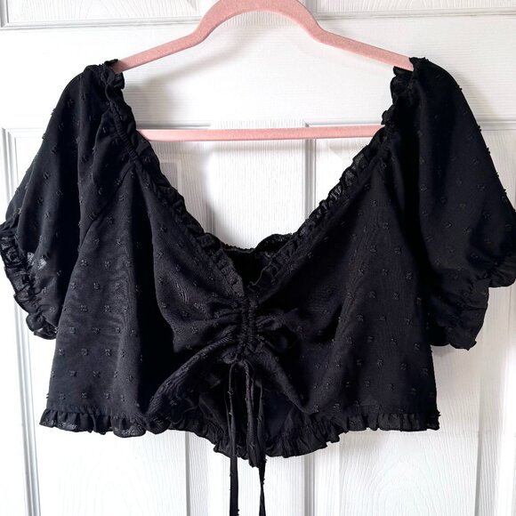 Shein Off the Shoulder Drawstring Crop Top 3XL(US 18) in EUC - Picture 2 of 8